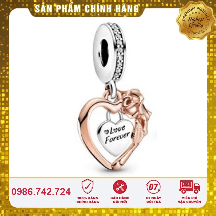 [Hàng cao cấp] Charm Bạc S925 ALE Cao Cấp - Charm treo trái tim, Love Forever - Mã sản phẩm CHARMBAC_DNJ00007