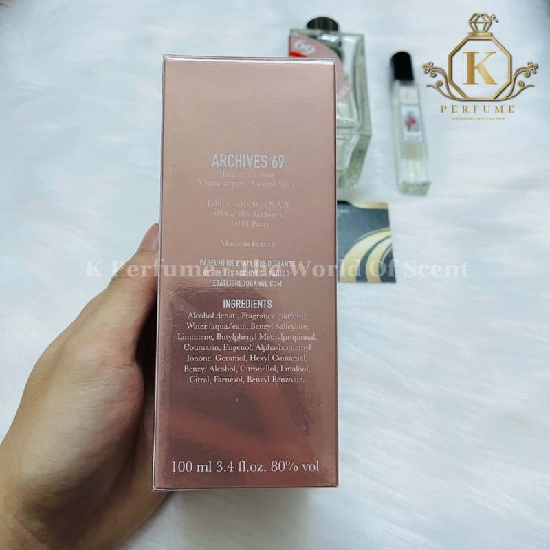 [K Perfume Chính Hãng] Nước Hoa Unisex Archives 69 | Thế Giới Skin Care