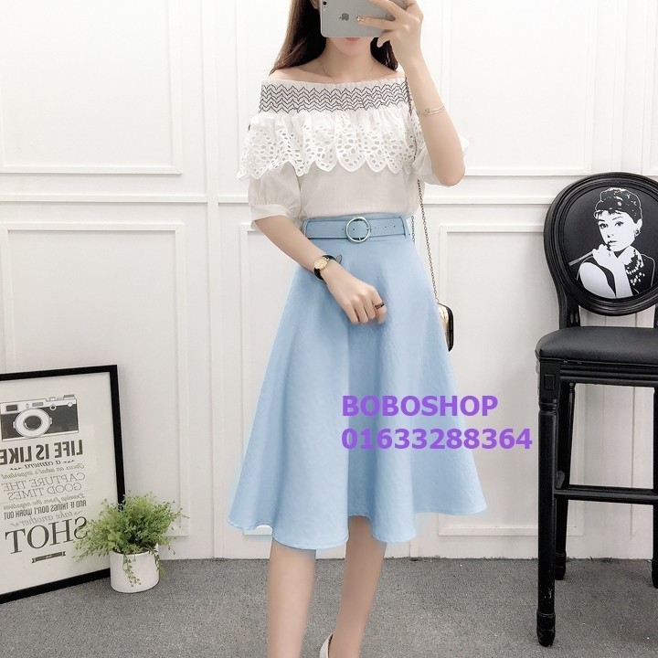 Chân váy xòe kèm belt hottrend | BigBuy360 - bigbuy360.vn