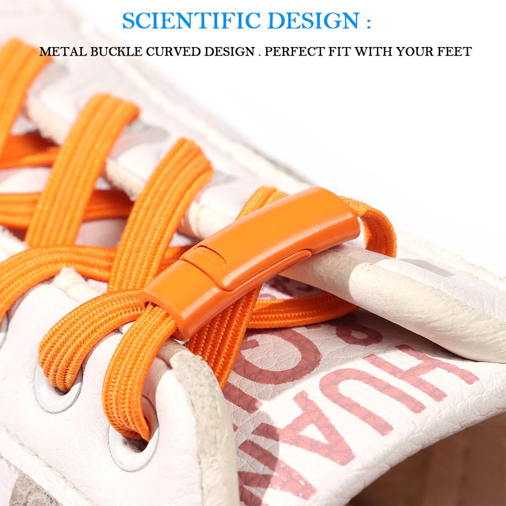 Dây giày phẳng co giãn hít nam châm không cần buộc thời trang cho nam và nữ