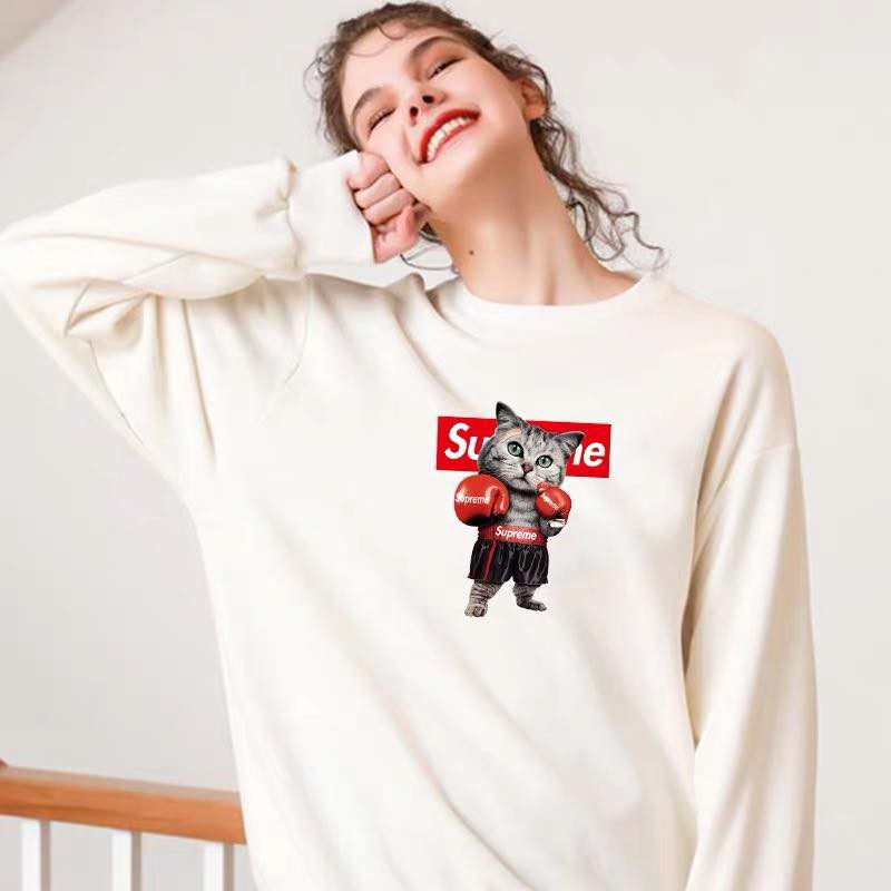Áo Tay Dài Sweater Nam Nữ Mèo Boxing Nỉ Bông Unisex