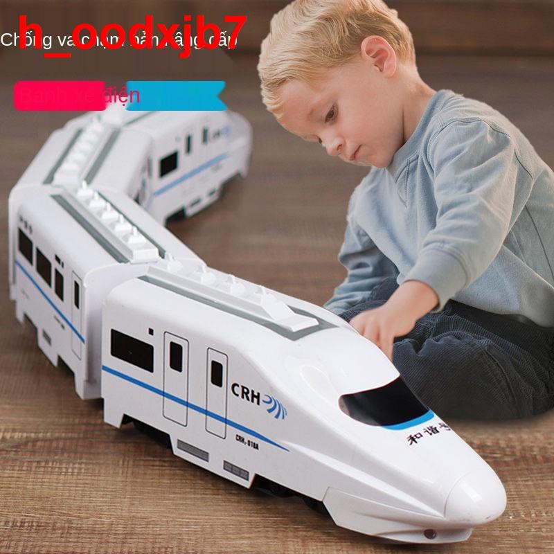 Đồ chơi mô phỏng xe lửa lớn dành cho trẻ em đường sắt cao tốc phổ hòa âm số giáo dục tàu điện quà tặng nam và nữ