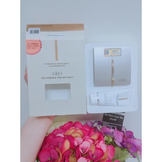 Set phấn phủ kem lót Geo Essence Two Way Matt