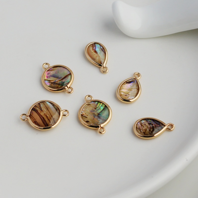 Mặt Dây Chuyền Hình Vỏ Sò Tròn Bằng Đồng 14k diy