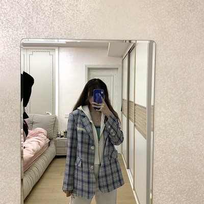 Ảnh thật 3 hình cuối-2W423.Áo baler kẻ caro xuân hè phong cách Hàn Quốc | BigBuy360 - bigbuy360.vn