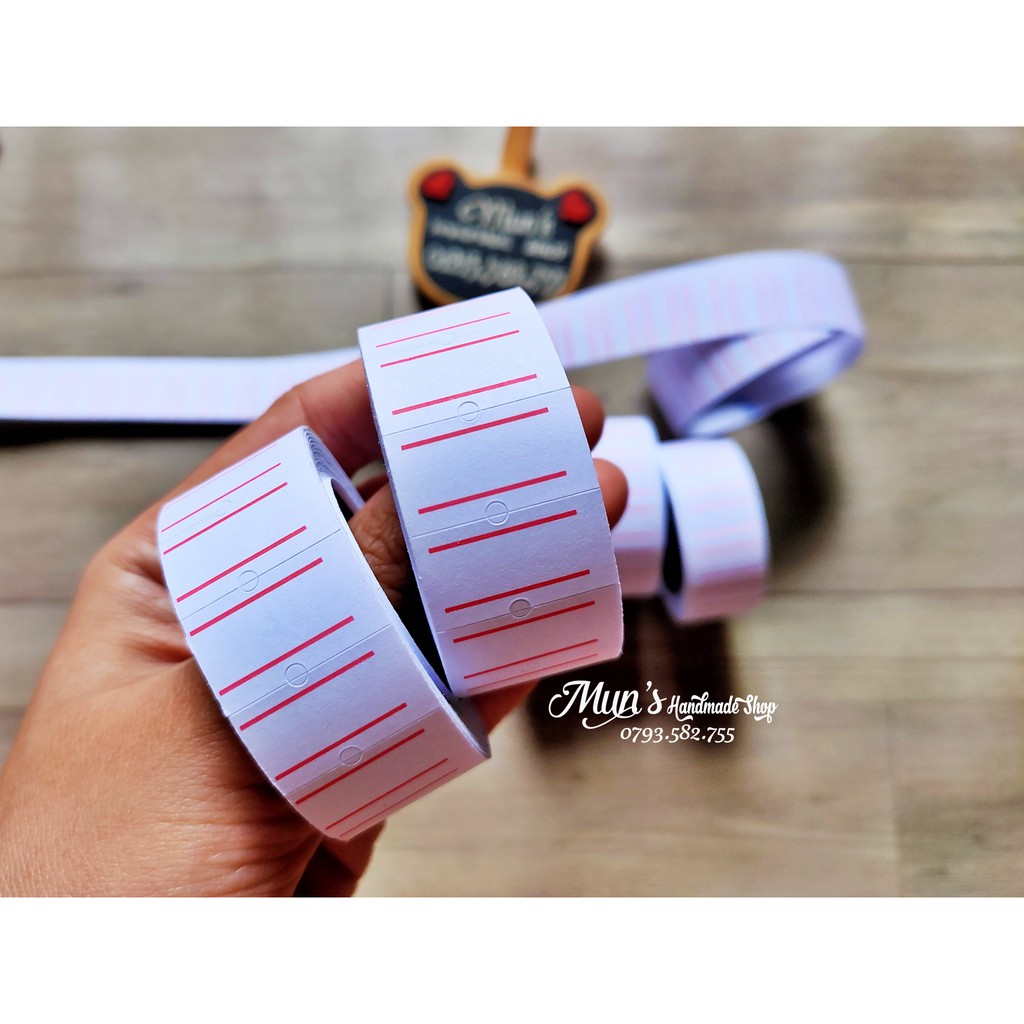 Băng keo nhãn dán giá tiền - 500 tem / cuộn