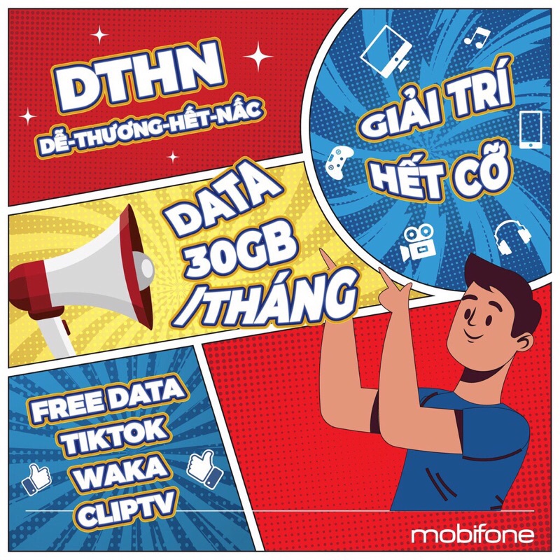 [DTHN] Sim 4G Mobifone DTHN MAX KHÔNG GIỚI HẠN DUNG LƯỢNG DATA DÙNG TOÀN QUỐC