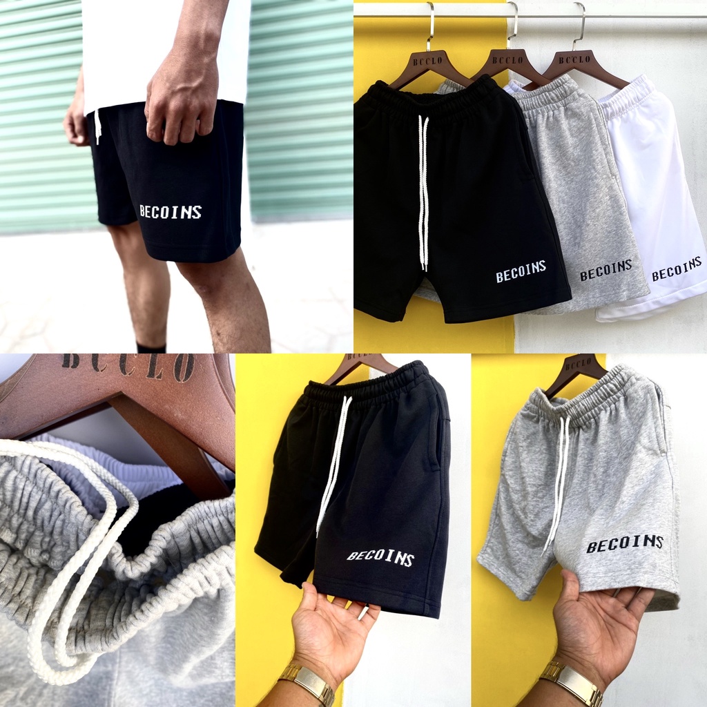 Quần short unisex Becoins size 40kg đến 120kg, quần đùi thể thao vải thun cotton mát mẻ và co dãn tốt