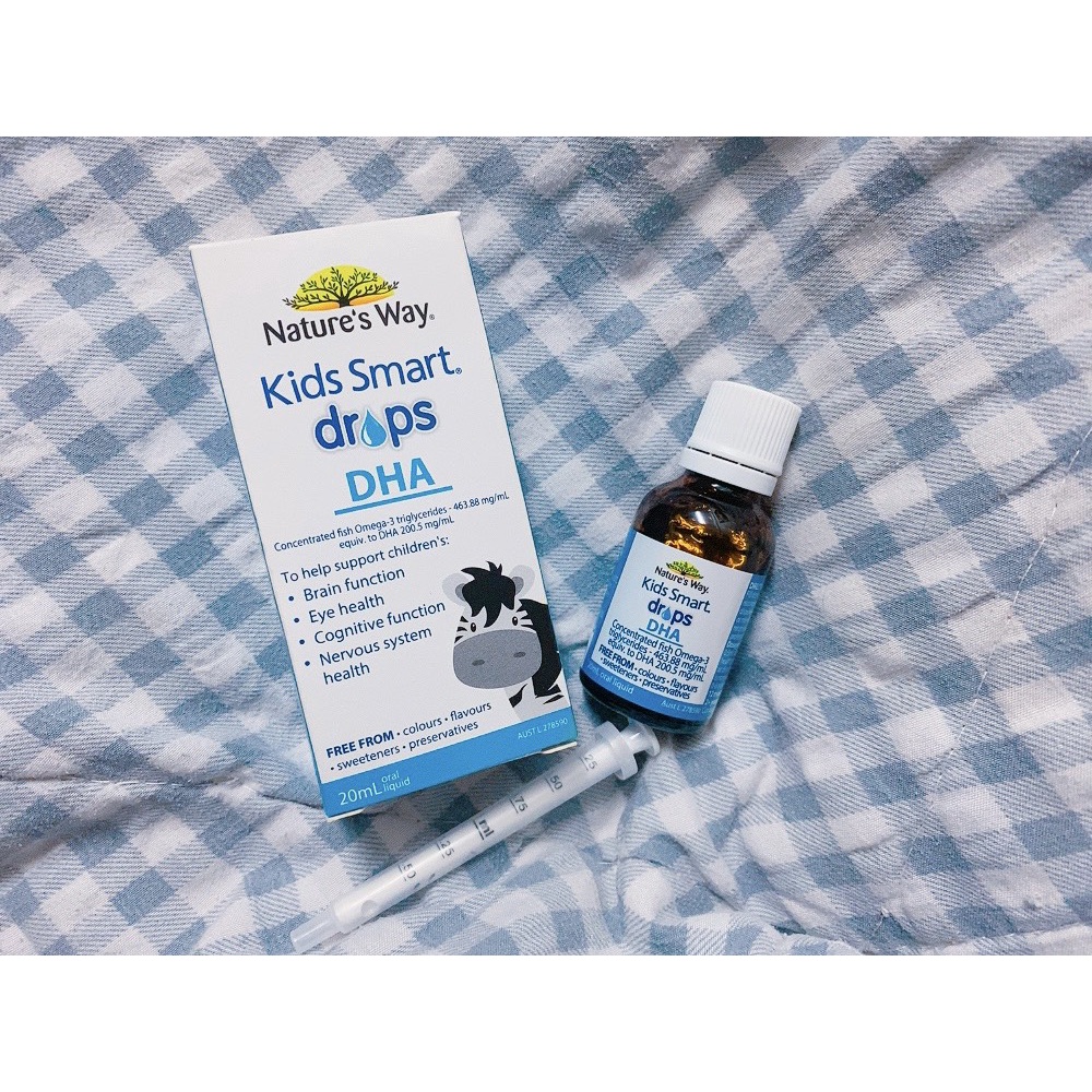 DHA DẠNG GIỌT CHO BÉ TỪ 4 TUẦN TUỔI KID SMART DHA ÚC 20ML
