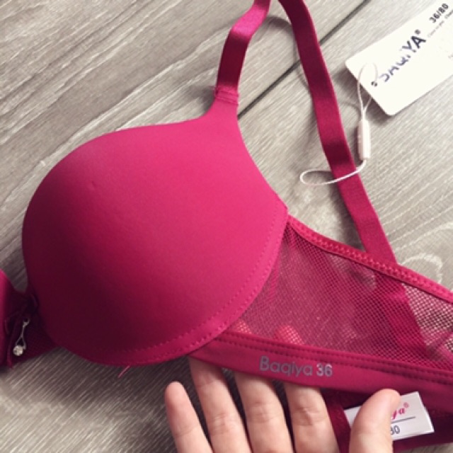 Áo Ngực Baqiya Lưng Thun Lạnh K32 Hàng Chuẩn Nâng Vừa 3cm