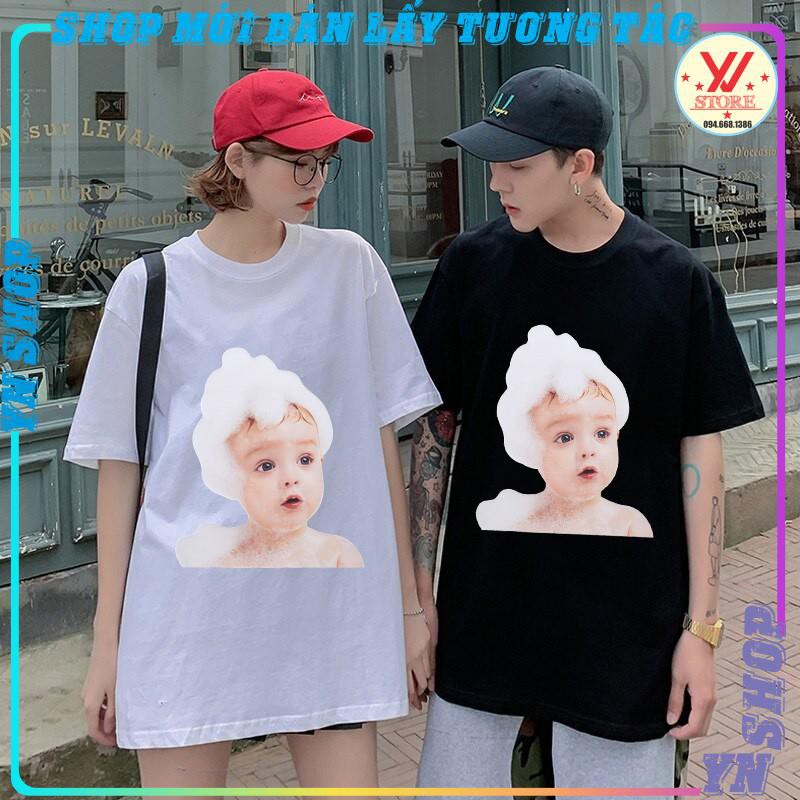 Áo thun tay lỡ ADLV Baby Gội Đầu cute , áo phông T-shirt cotton nam nữ form rộng unisex