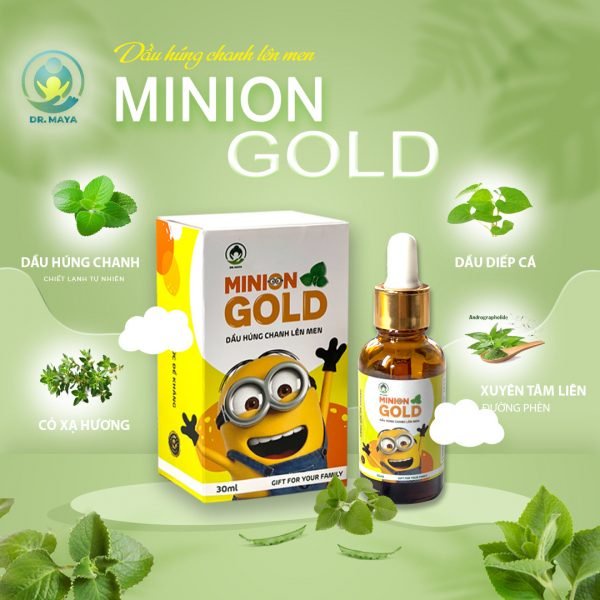 Dầu húng chanh lên men Minion Gold Dr.Maya thể tích 30ml