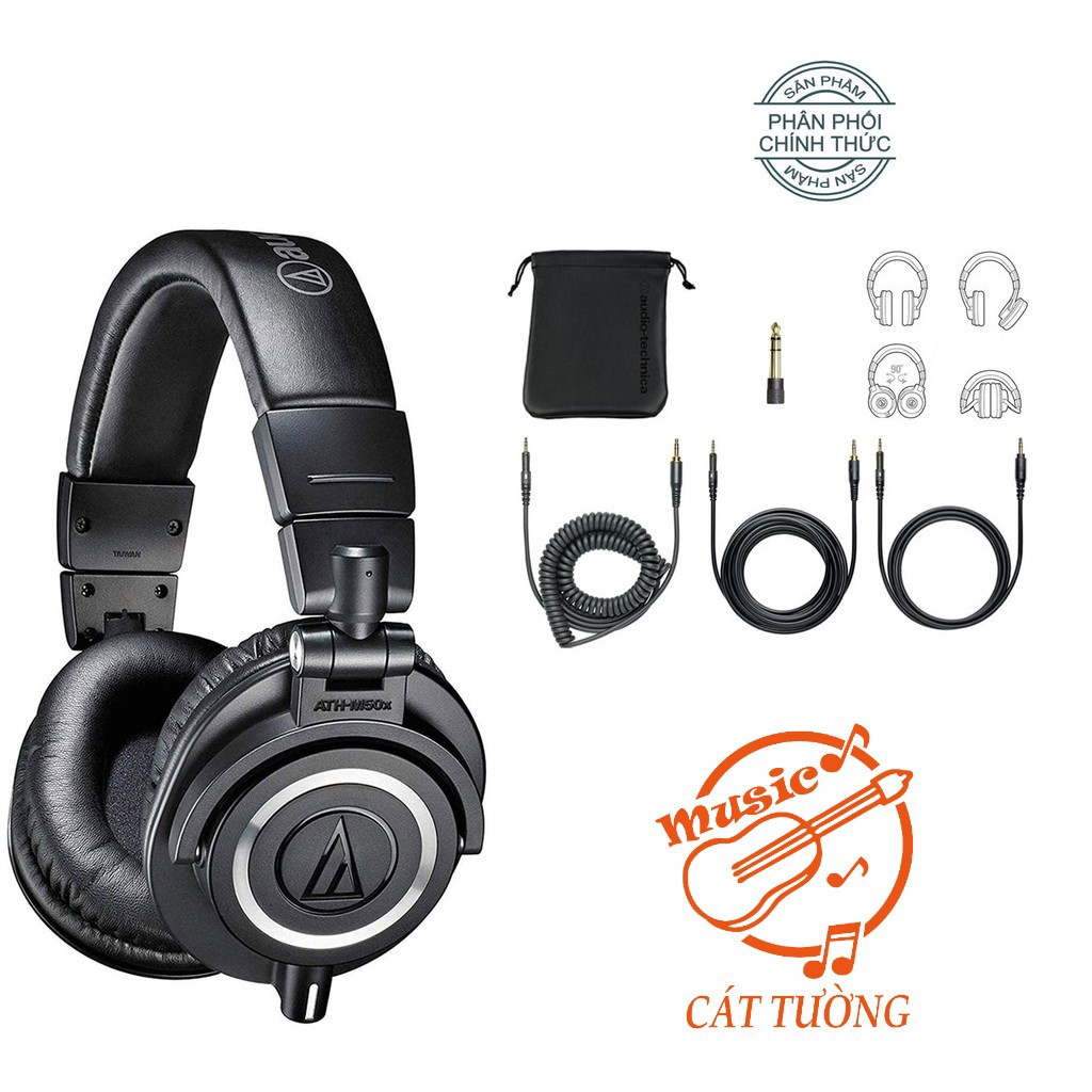 Audio Technica ATH-M50X Tai Nghe Kiểm Âm Studio Monitor Headphones Professional M50X ATHM50X