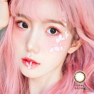 Kính áp tròng màu nâu tự nhiên Angel Eyes OPAL BROWN chất liệu Silicone Hydrogel có độ từ 0 - 8