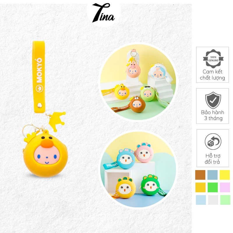 Móc khoá hình dễ thương kiểu ví đựng tiền lẻ,tai nghe,hình dễ thương,bằng silicon nhựa dẻo (PK433)