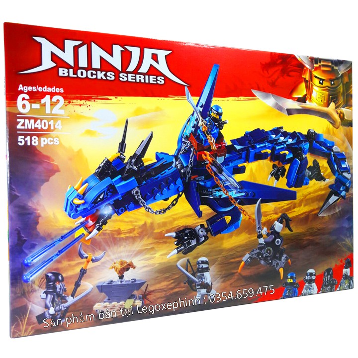 Bộ Lego Xếp Hình Ninjago Siêu Robot Rồng Xanh. Gồm 518 Chi Tiết. Lego Ninjago Lắp Ráp Đồ Chơi Cho Bé.