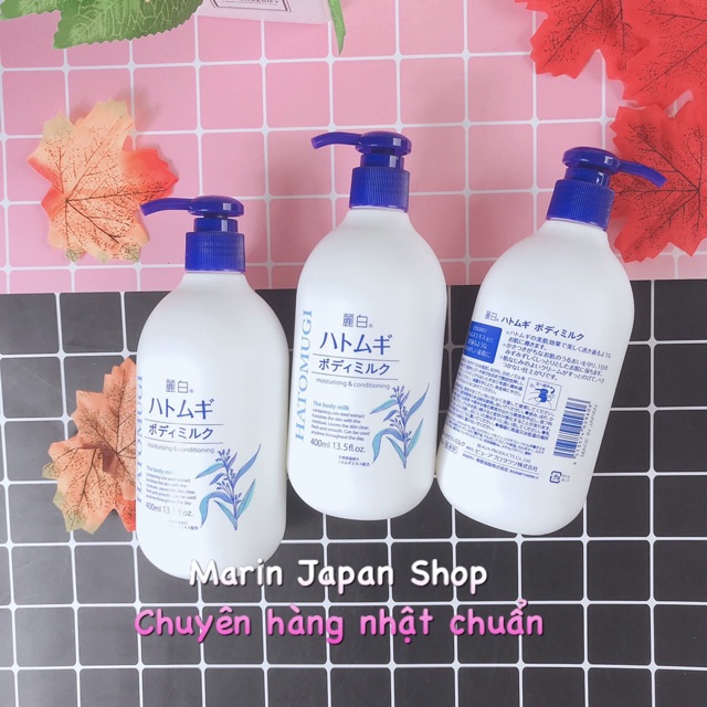 (Sale, chuẩn bill nhật) Sữa dưỡng thể ban đêm ý dĩ Hatomugi BODY MILK Nhật Bản