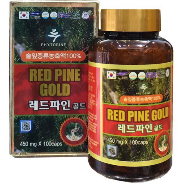 Tinh dầu thông đỏ Hàn Quốc Red Pine Gold Hộp 100 viên