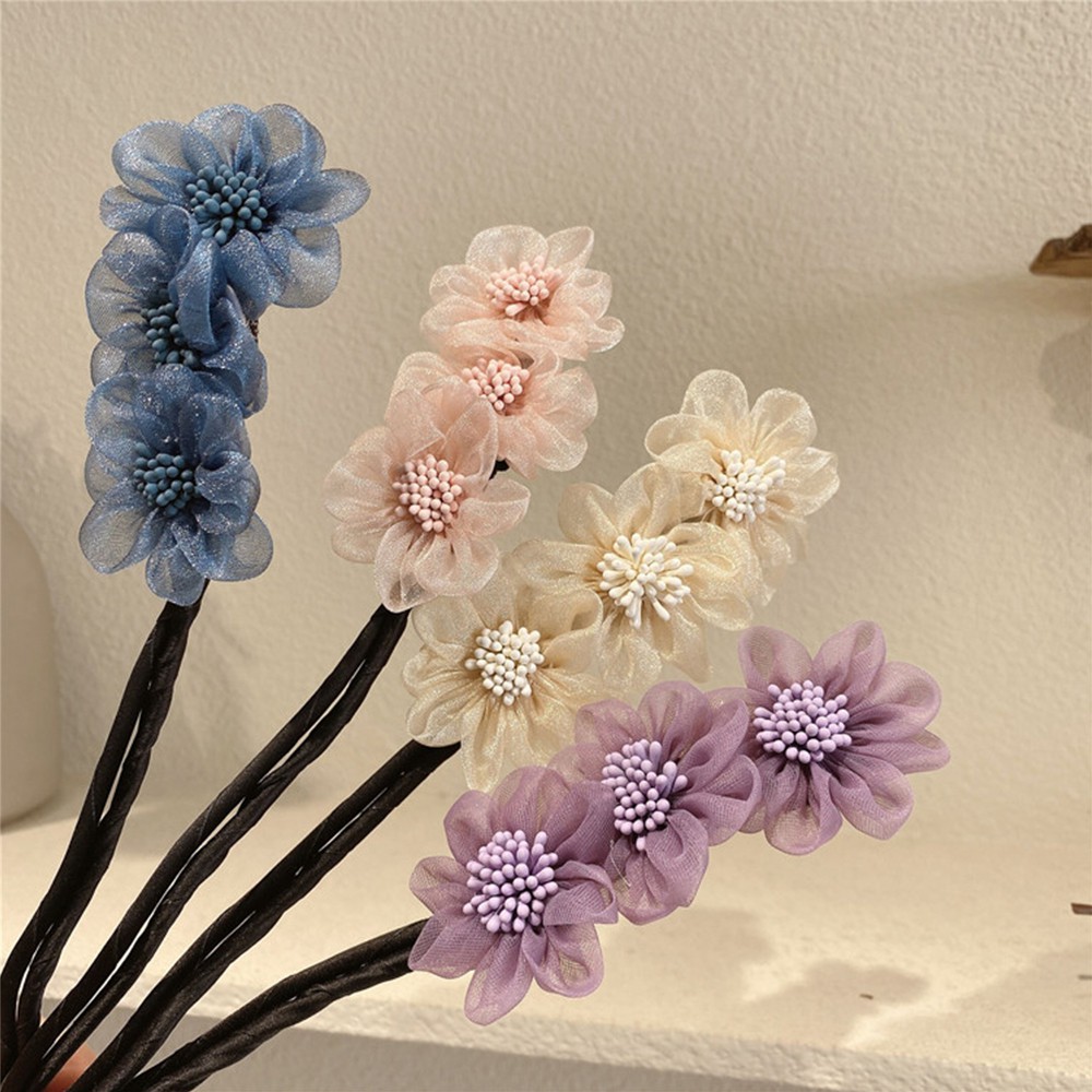 Kẹp tóc trang trí ren hoa thanh lịch thời trang dành cho nữ