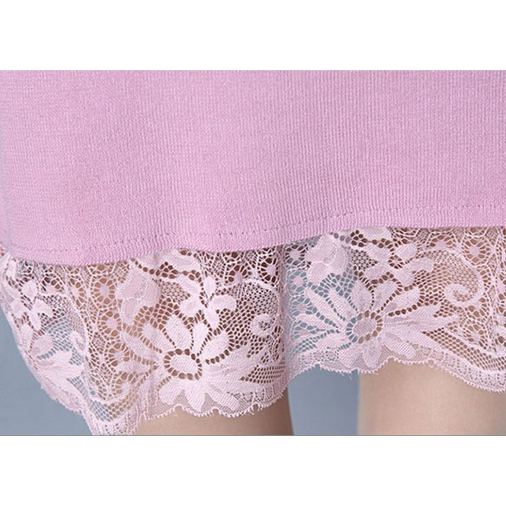 Đầm len phối ren thời trang VA-021i