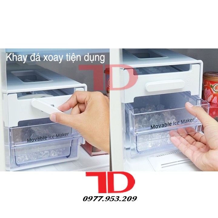 Khay làm đá Và Trữ Đá Viên Tiện Lợi Có Cần Xoay Để Rớt Đá Tự Động, Khay Làm Đá Cho Tủ Lạnh