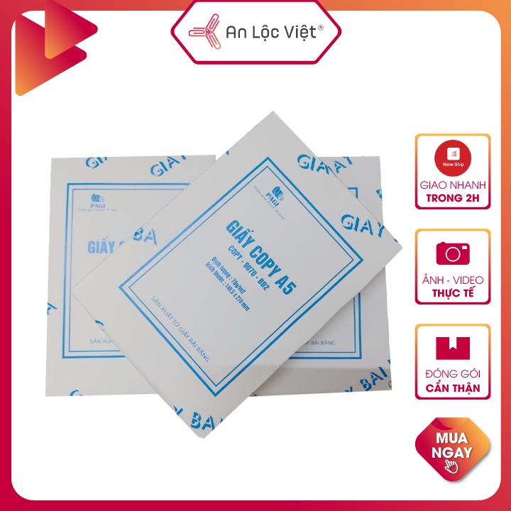 Giấy A5 Bãi bằng trắng 70 gsm