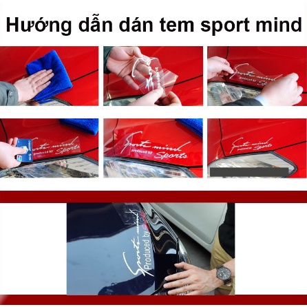 [Mã LIFEAU5SALE giảm 20k đơn 50k] Tem Sport Mind Dán Xe Ô Tô - Tem Ô Tô Thể Thao Sport Mind Trang Trí Xe Hơi