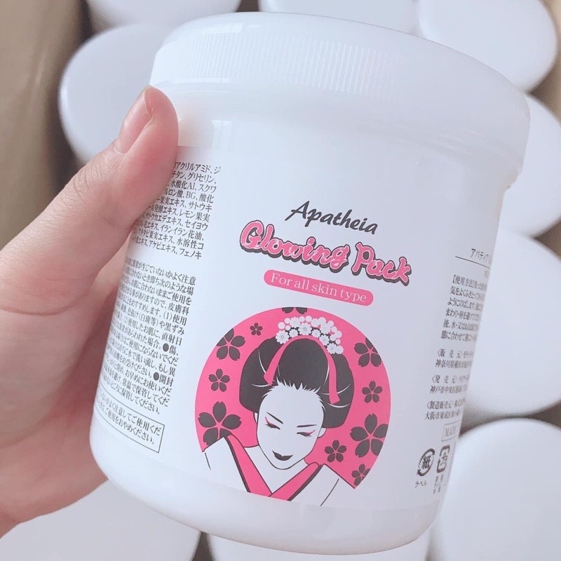Kem ủ trắng cô gái Nhật 500g ủ trắng cho face và body Apatheia Glowing