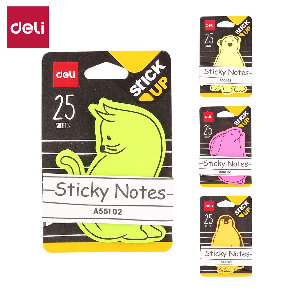Giấy Note Hình Động Vật - Sticky Note DELI | A55102