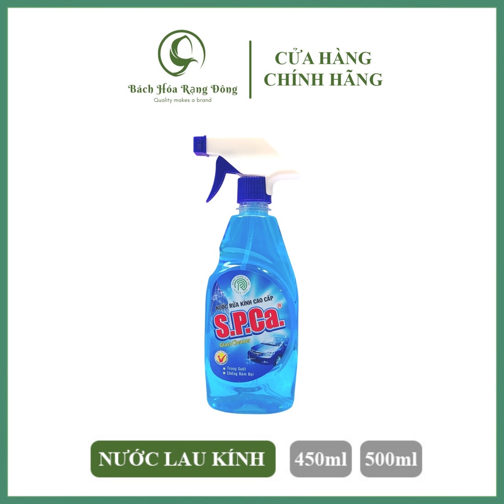 Nước Lau Kính Cao Cấp SPCa 450ml Nước Lau Kiếng Siêu Sạch Chống Bám Bụi [Chính Hãng]