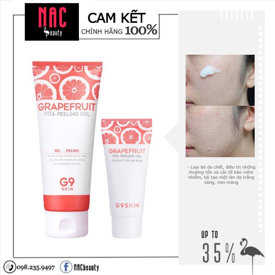 [Chính hãng] Gel Tẩy Tế Bào Chết Chiết Xuất Từ Bưởi G9SKIN Grapefruit Vita