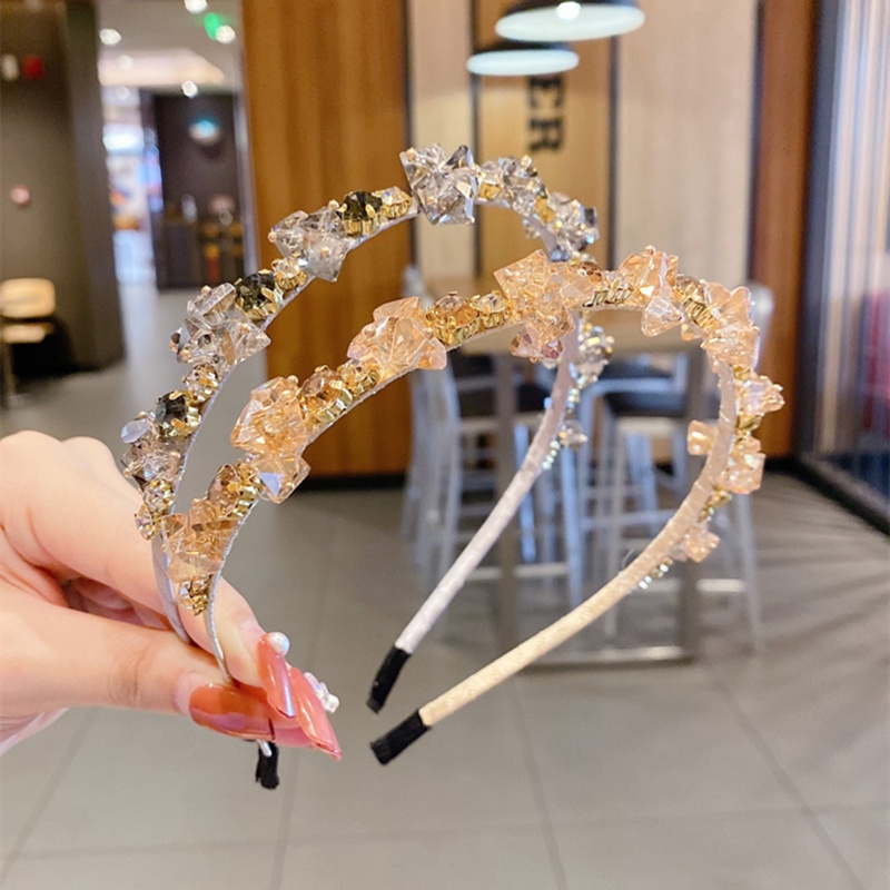 Cài tóc đính đá phong cách Hàn Quốc mới cho nữ