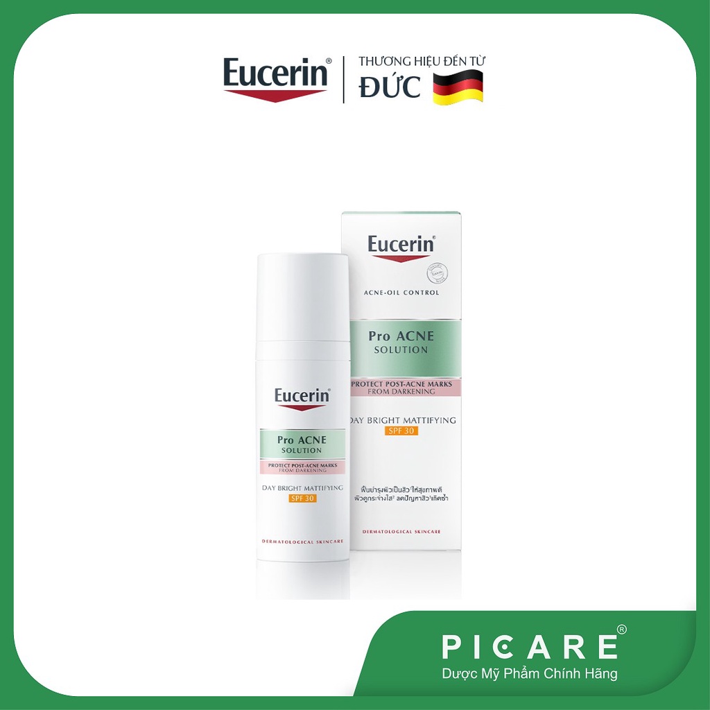 Kem dưỡng phục hồi thâm mụn Eucerin Acne-Oil Control Pro Acne Solution Day Bright