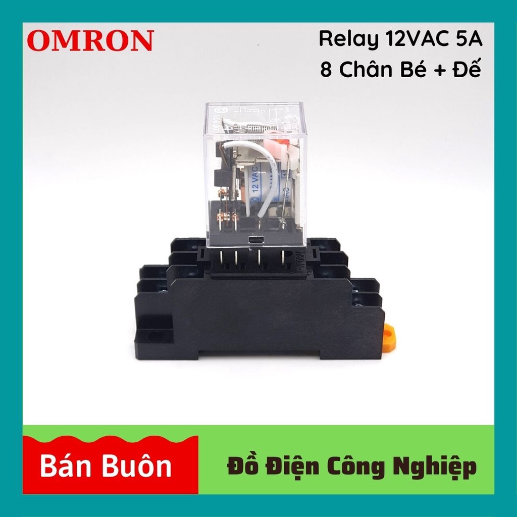 Relay omron 12v 8 chân, rơ le trung gian 12v