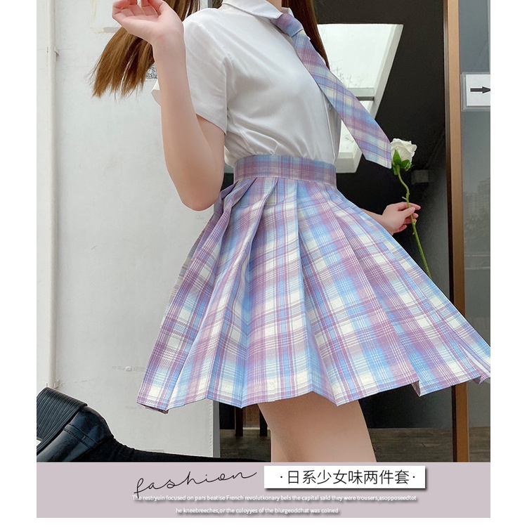 Hormones chân váy xếp ly tennis caro dáng ngắn vintage Thời Trang ulzzang Nhật Bản