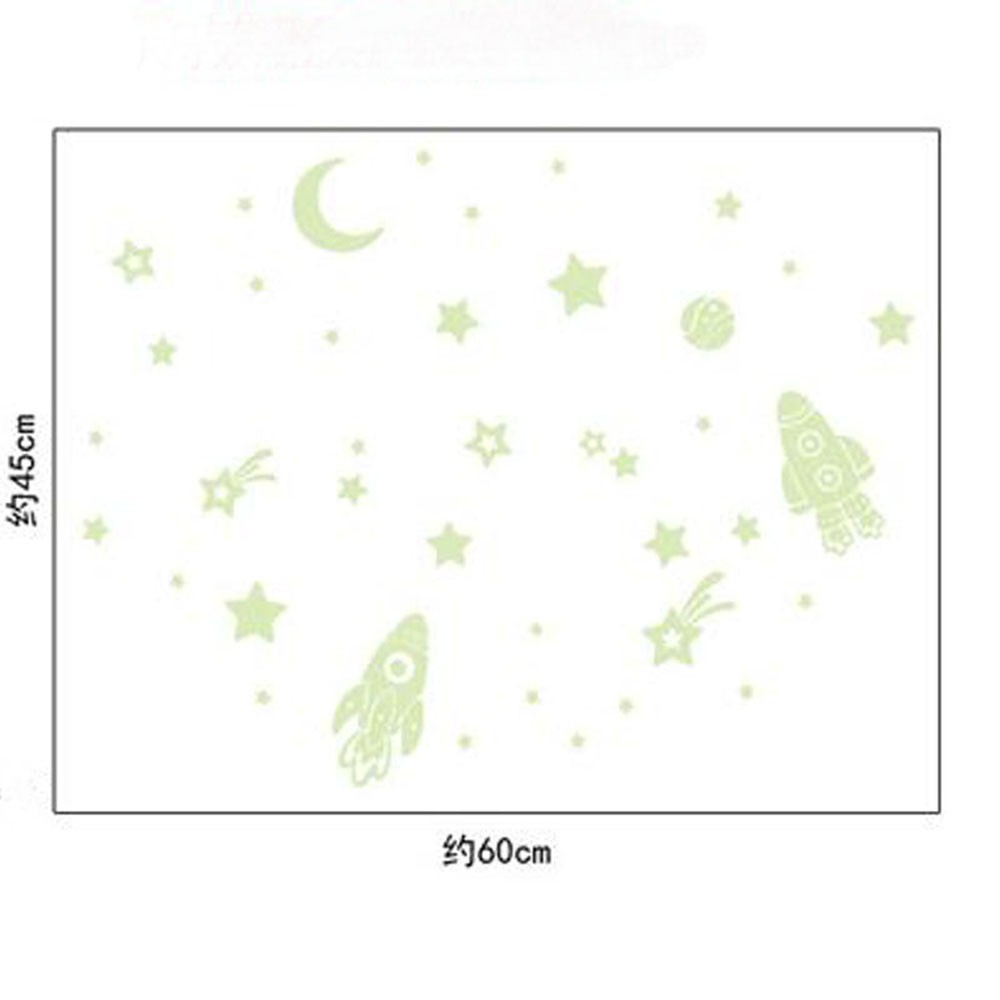Miếng dán tường trang trí kiểu dáng ngôi sao vũ trụ phản quang đẹp mắt
