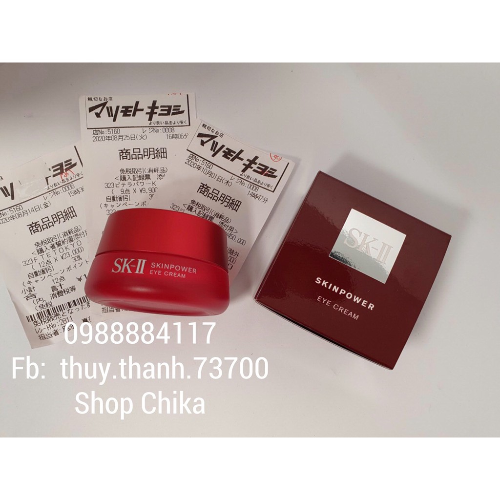 SK-II KEM DƯỠNG MẮT SKINPOWER EYE CREAM 15G- MẪU MỚI 2020