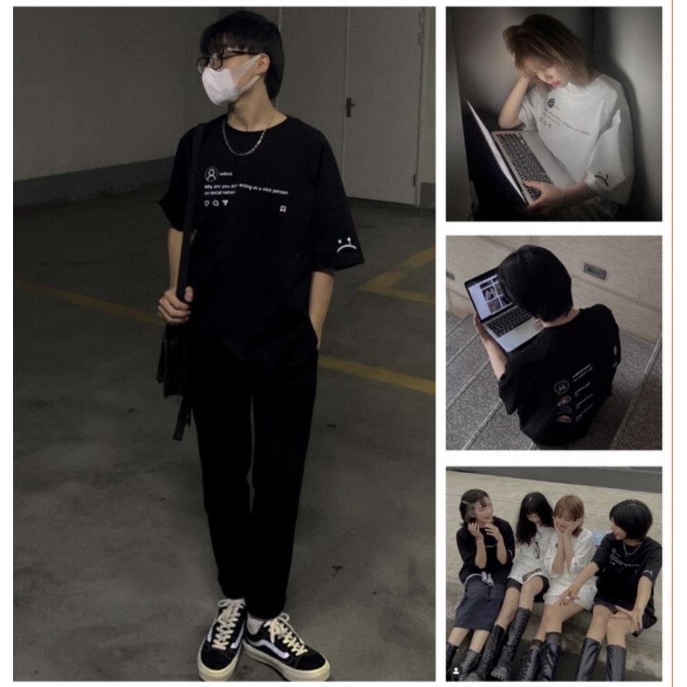 Áo Thun Nam Nữ  Form Rộng Hàn Quốc ID Vải Dày Mịn Thoáng Mát Thiết Kế Thời Trang Kiểu Dáng Năng Động Trẻ Trung