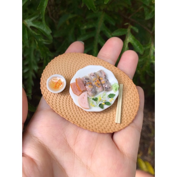 Bánh ướt thu nhỏ bằng đất sét