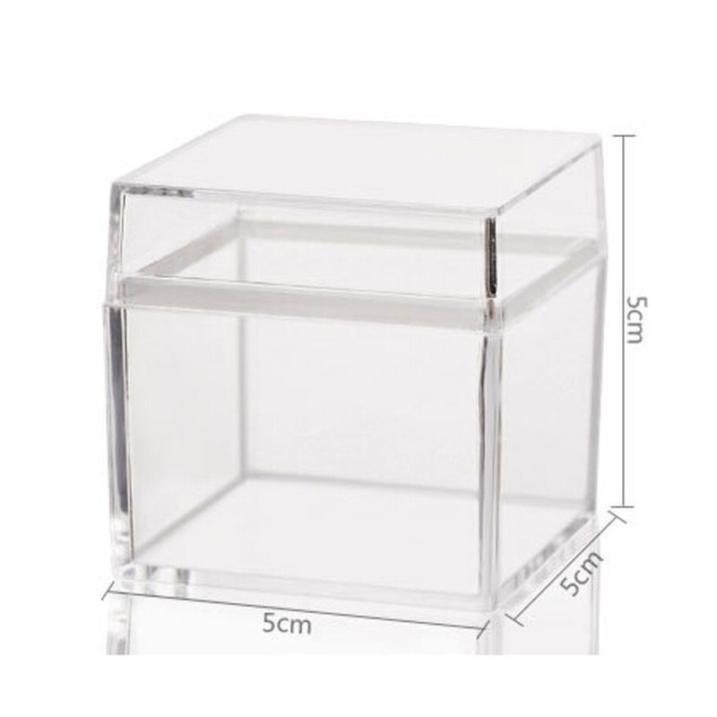 Hộp đựng trang sức 5 mặt bằng acrylic trong suốt