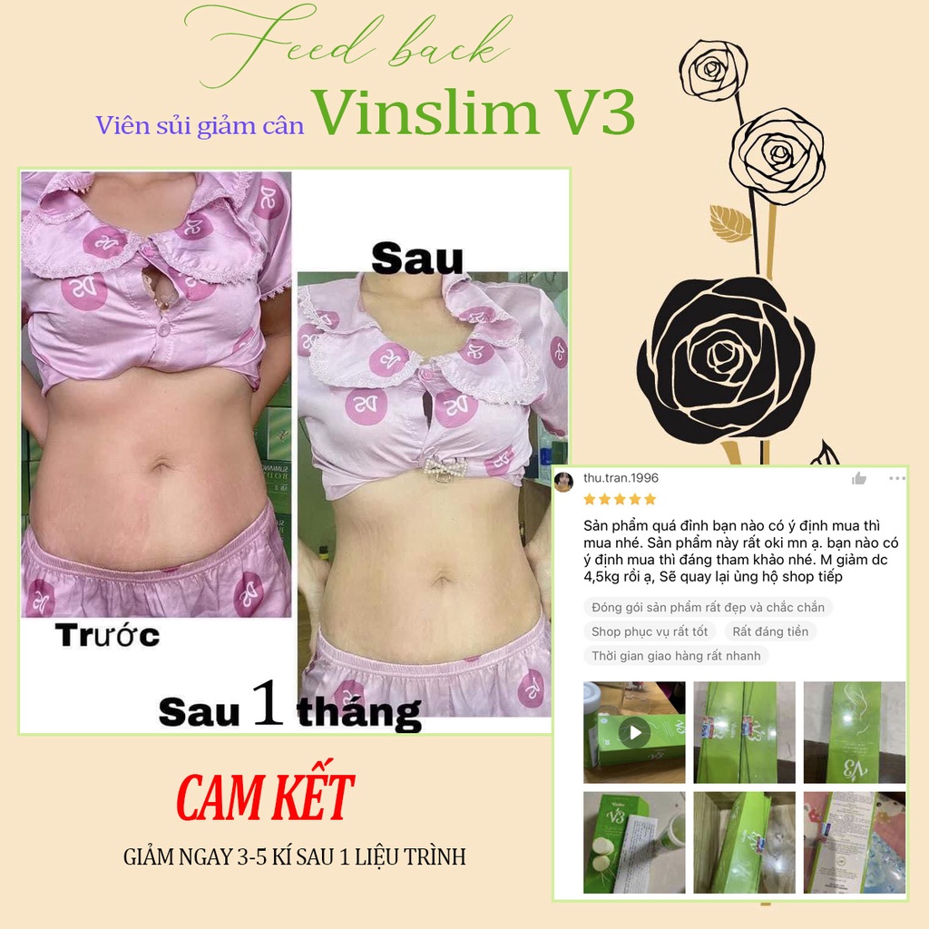 Viên Sủi Vin Slim V3 GIẢM CÂN AN TOÀN - CẤP TỐC - GIẢM NGAY 3-7KG SAU 1 LIỆU TRÌNH 4 HỘP