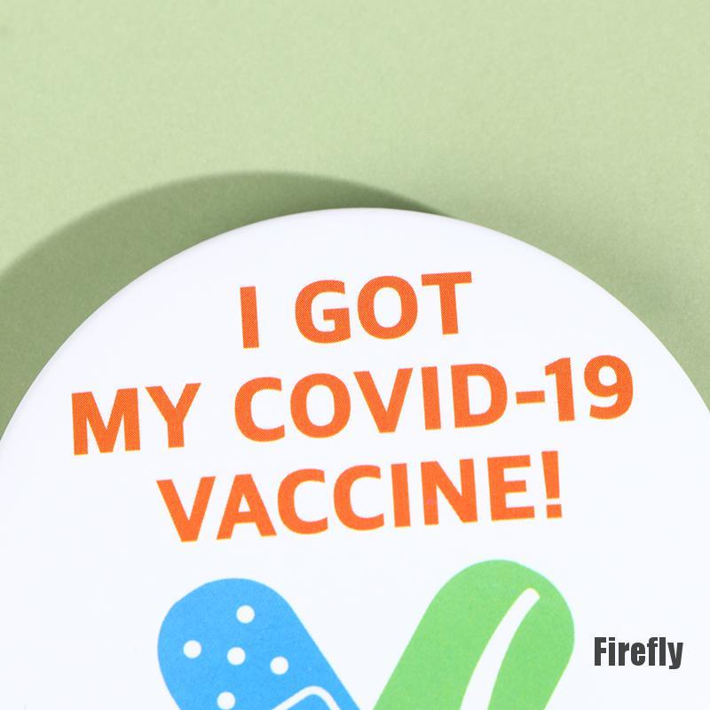 1 Huy Hiệu Cài Áo Hình Logo vắc-xin Thời Trang