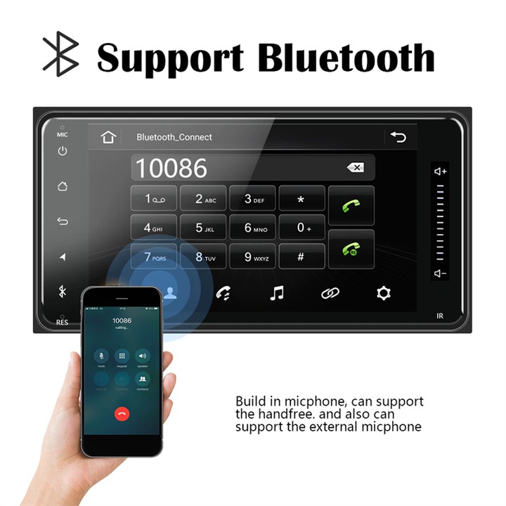 MÀN HÌNH Ô TÔ CẢM ỨNG 7 INCH BLUETOOTH ANDROID 8.1 DÀNH CHO XE TOYOTA BẢN TIẾNG VIỆT, ĐIỀU KHIỂN TRỰC TIẾP TRÊN VÔ LĂNG