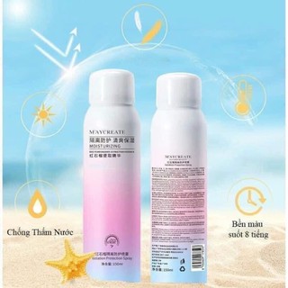 xịt chống nắng nâng tông maycreate