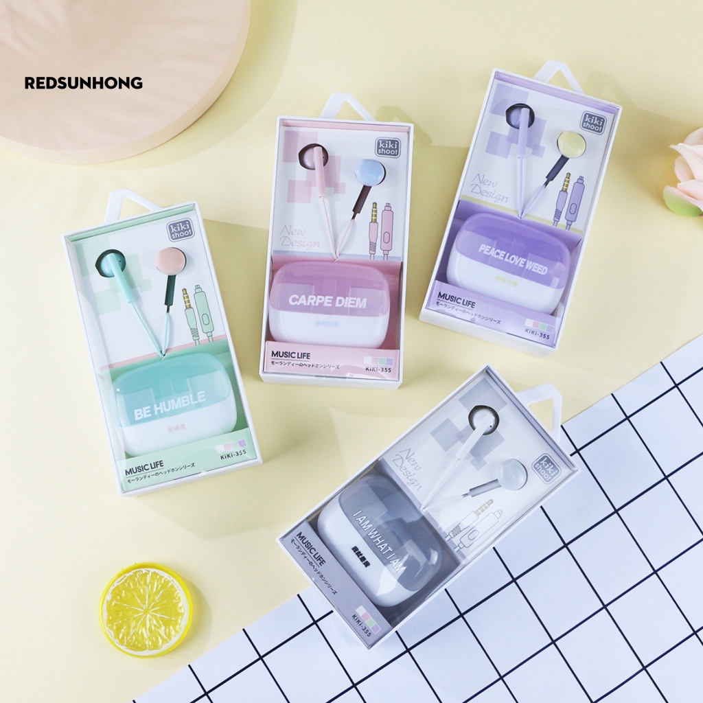 Tai Nghe Nhét Tai Có Dây 3.5mm Họa Tiết Hoạt Hình Dễ Thương Cho Bé