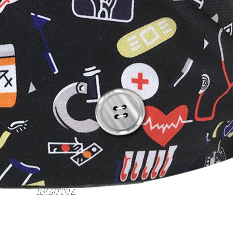 Mũ phẫu thuật in họa tiết cho tiệm spa