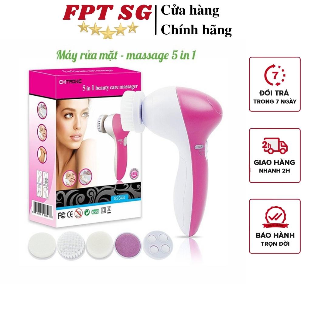 Máy Massage Mặt 5 In 1 Beauty Care Masserger mút xốp, với đầu này bạn sẻ làm cho da mặt sạch hơn