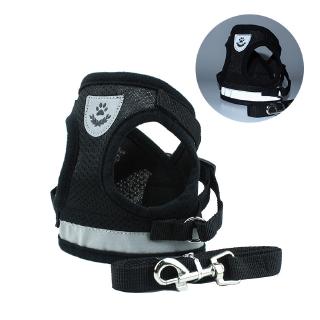 Pet có thể điều chỉnh phản quang Vest đi bộ dây xích lưới khai thác cho chó nhỏ
