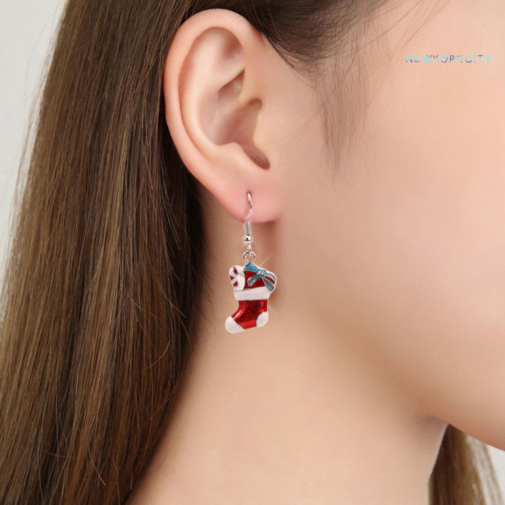 1 Đôi Khuyên Tai Chủ Đề Giáng Sinh Dễ Thương