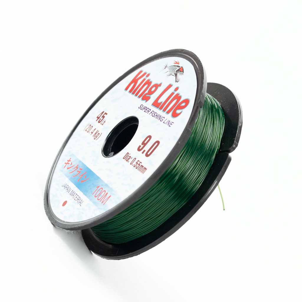 Dây câu cá King Line Super fishing line 100m 2 màu xanh/ trắng